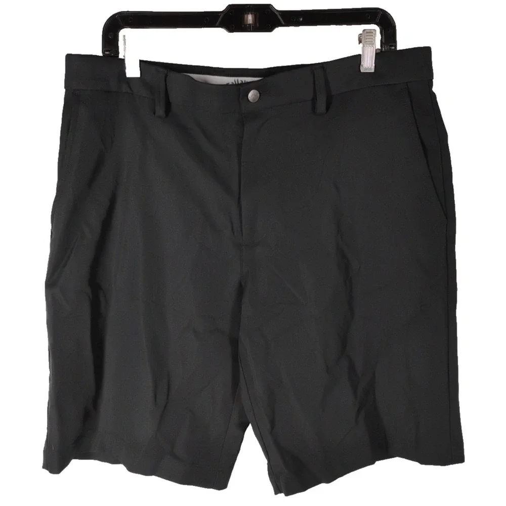 Callaway Men's 34 Black Golf Shorts Lightweight Smooth Polyester